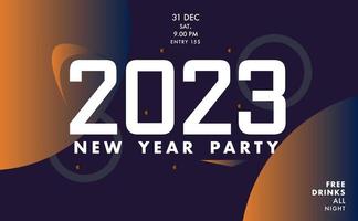 abstract new year party banner 2023 happy new year elements vector