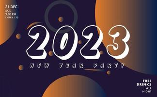 abstract new year party banner 2023 happy new year elements vector