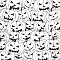 seamless pattern with halloween pumpkins vector