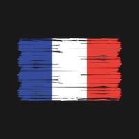 pincel de bandera de francia. bandera nacional vector