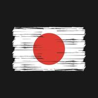 cepillo de bandera de japón. bandera nacional vector