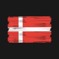 Denmark Flag Brush. National Flag vector