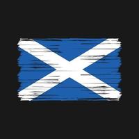 cepillo de la bandera de Escocia. bandera nacional vector