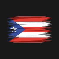 vector de pincel de bandera de puerto rico. vector de pincel de bandera nacional