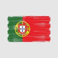 pincel de bandera portuguesa. bandera nacional vector