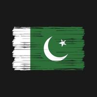 cepillo de bandera de pakistán. bandera nacional vector