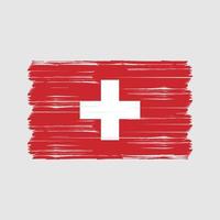 cepillo de bandera suiza. bandera nacional vector