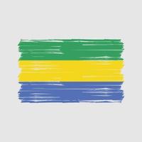 Gabon Flag Brush. National Flag vector