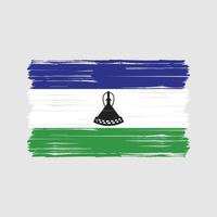 Lesotho Flag Brush. National Flag vector