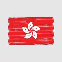 cepillo de bandera de hong kong. bandera nacional vector