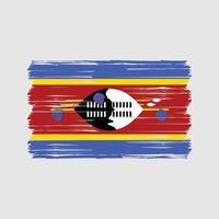 Swaziland Flag Brush. National Flag vector