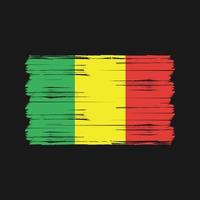 Mali Flag Brush. National Flag vector