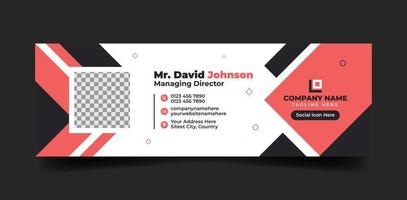 Email Signature Design Emailers author visit cards user interface. vector