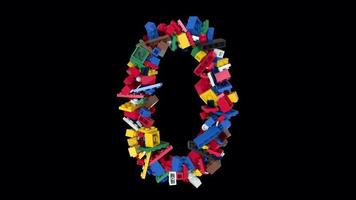 Shuffled Colored Bricks Building Blocks Typeface Text animation 0 video