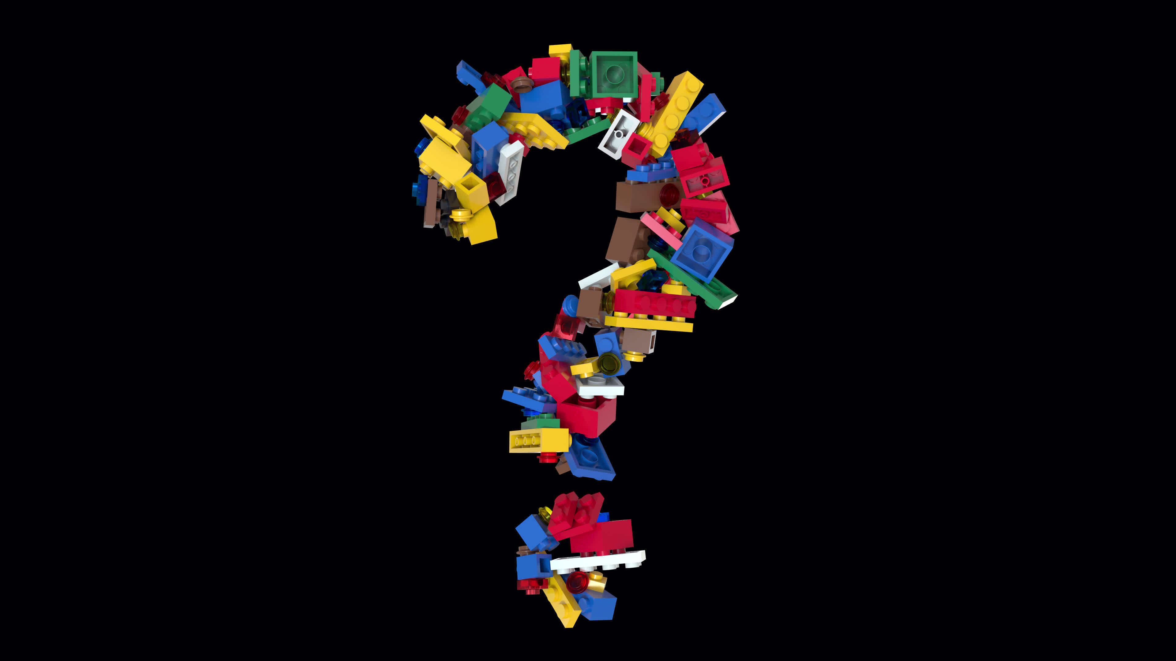 Shuffled Colored Bricks Building Blocks Typeface Text animation