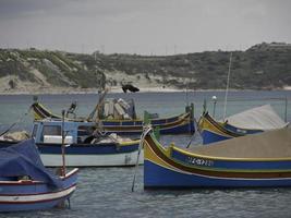 marsaxlokk,Malta,2017- the harbor of Marsaxlokk on Malta island photo