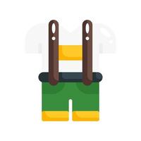 icono de estilo plano de lederhosen. ilustración vectorial para diseño gráfico, sitio web, aplicación vector