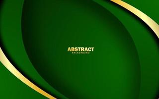 Abstract overlap layer green luxury background vector