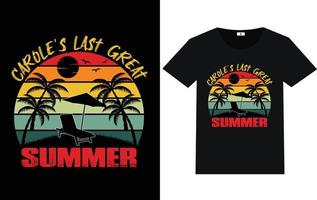 Summer Day Typography and Graphic T shirt Design vector