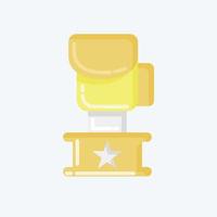 Icon Trophy. related to Combat Sport symbol. flat style. simple design editable. simple illustration.boxing vector