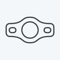 Icon Belt. related to Combat Sport symbol. line style. simple design editable. simple illustration.boxing vector