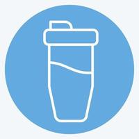 Icon Protein Shake. related to Combat Sport symbol. blue eyes style. simple design editable. simple illustration.boxing vector