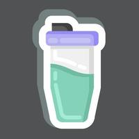 Sticker Protein Shake. related to Combat Sport symbol. simple design editable. simple illustration.boxing vector