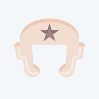 Icon Boxing Helmet. related to Combat Sport symbol. flat style. simple design editable. simple illustration.boxing vector