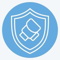 Icon Sheild. related to Combat Sport symbol. blue eyes style. simple design editable. simple illustration.boxing vector