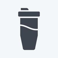 Icon Protein Shake. related to Combat Sport symbol. glyph style. simple design editable. simple illustration.boxing vector