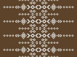 Ikat seamless pattern in tribal. Fabric ethnic pattern art. American, Mexican style. vector