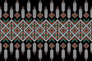 Geometric ethnic seamless pattern in tribal. Fabric ethnic pattern art. vector