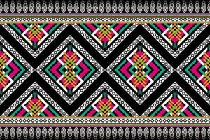 Carpet ethnic pattern art. Geometric seamless pattern in tribal. vector