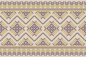 Carpet ethnic pattern art. Ikat ethnic seamless pattern in tribal. vector