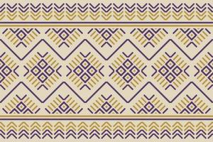 arte de patrón étnico de alfombras. patrón sin costuras étnico ikat en tribal. vector