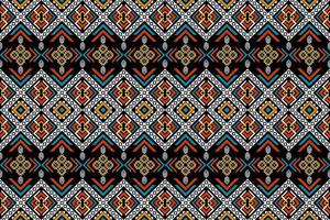 Geometric ethnic seamless pattern in tribal. Fabric ethnic pattern art. vector