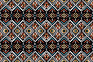 Geometric ethnic seamless pattern in tribal. Fabric ethnic pattern art. vector