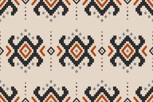 Fabric ethnic oriental pattern. Ethnic ikat seamless pattern in tribal. vector