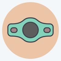 Icon Belt. related to Combat Sport symbol. color mate style. simple design editable. simple illustration.boxing vector