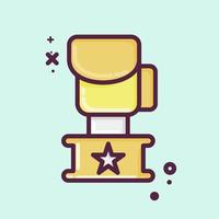 Icon Trophy. related to Combat Sport symbol. MBE style. simple design editable. simple illustration.boxing vector