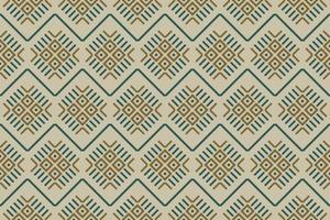 Ethnic ikat seamless pattern in tribal. Fabric ethnic oriental pattern. vector