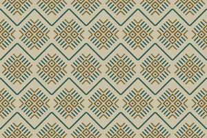 Ethnic ikat seamless pattern in tribal. Fabric ethnic oriental pattern. vector