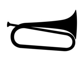Bugle Silhouette, Horn Brass musical instrument vector