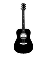 Acoustic Quitar Silhouette, Musical Instrument vector