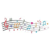 notas musicales, ilustración vectorial aislada vector