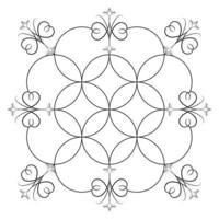 diseño de mandala en blanco y negro - fondo floral abstracto vector