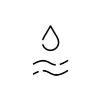 Waterdrop, Water, Droplet, Liquid Dotted Line Icon Vector Illustration Logo Template. Suitable For Many Purposes.