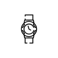 reloj, reloj de pulsera, reloj, plantilla de logotipo de ilustración de vector de icono de línea de puntos de tiempo. adecuado para muchos propósitos.