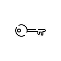 Key Dotted Line Icon Vector Illustration Logo Template. Suitable For Many Purposes.