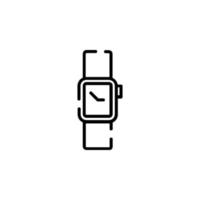 reloj, reloj de pulsera, reloj, plantilla de logotipo de ilustración de vector de icono de línea de puntos de tiempo. adecuado para muchos propósitos.